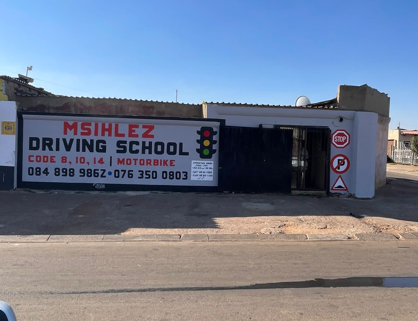Msihle's Driving School Office Front